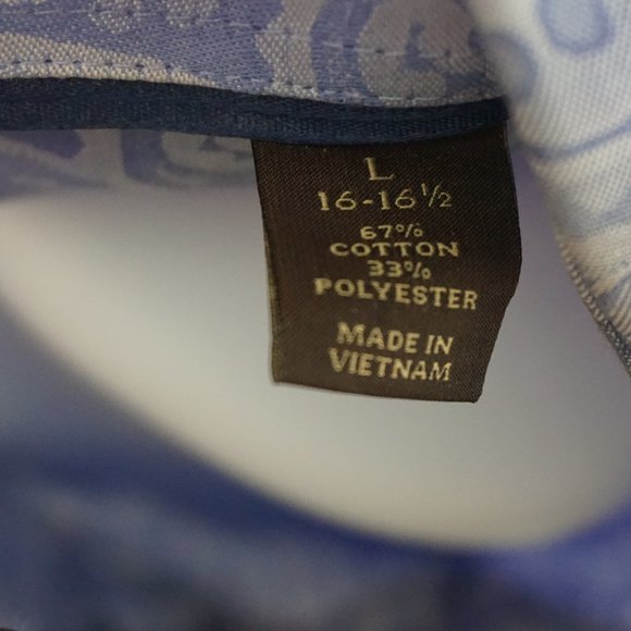 Tasso Elba Mens Paisley Button Up Shirt - Picture 6 of 6